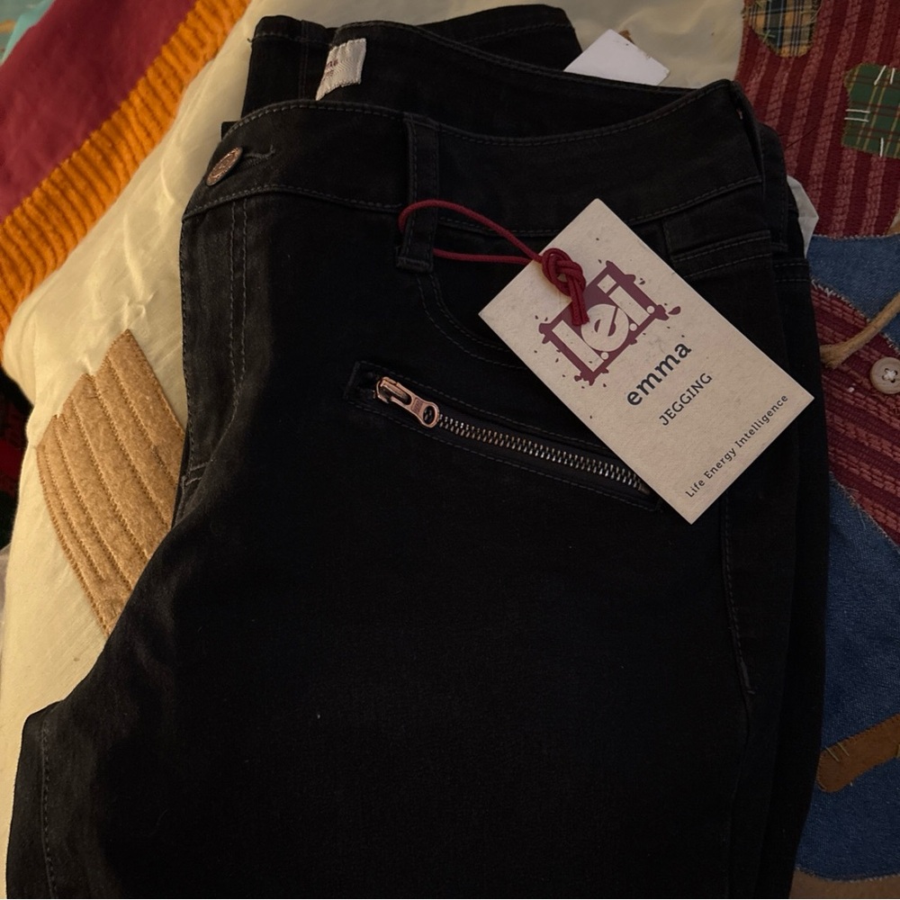 NWT Vintage LEI Jeans Black Emma Jegging Denim Stretch Pants Like Free People 15